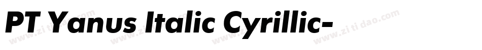 PT Yanus Italic Cyrillic字体转换